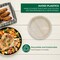 Palm Leaf Disposable Plates - Bamboo Plates Disposable 7 & 10 Inch Round (50pc) - 100% Compostable & Biodegradable Plates with Cutlery (25 Forks, 25 Knives) - Heavy-Duty, Party Dinnerware Set